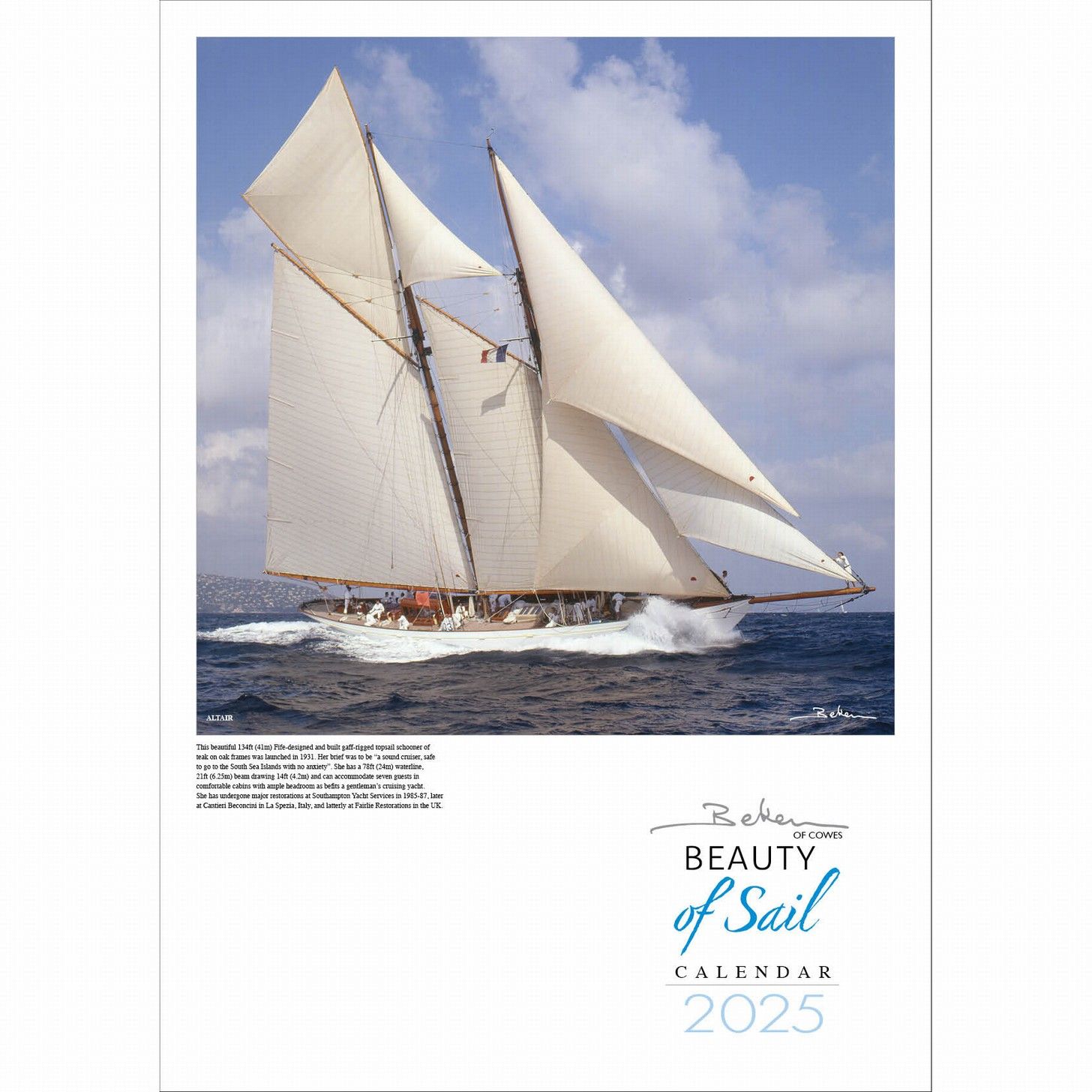 Beken Beauty of Sail Calendar 2025